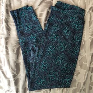 OS LuLaRoe Floral Leggings